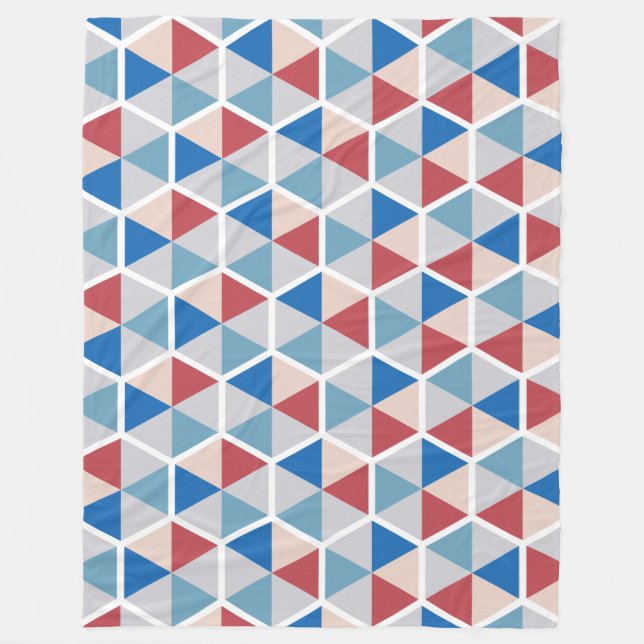 Colour Geometric Honeycomb Pattern 05 Fleece Blanket (Front)
