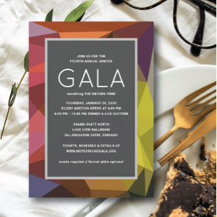 Colour Geometric Modern Gala Invitation