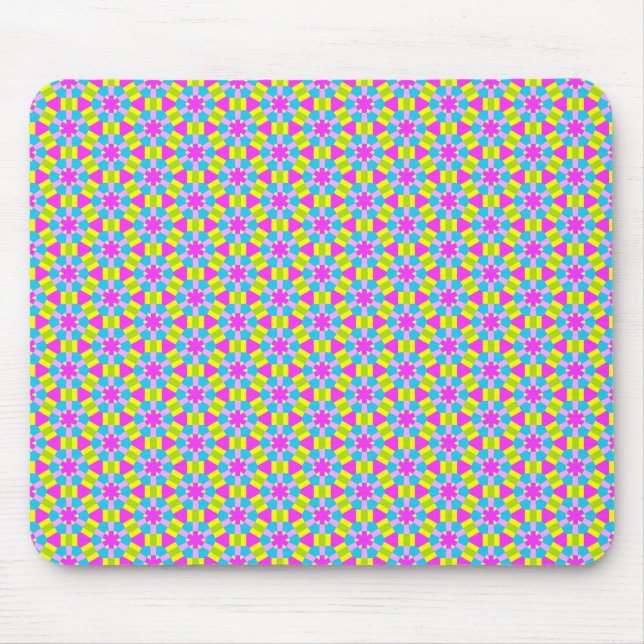 Colour Geometric Pattern Mouse Pad (Front)