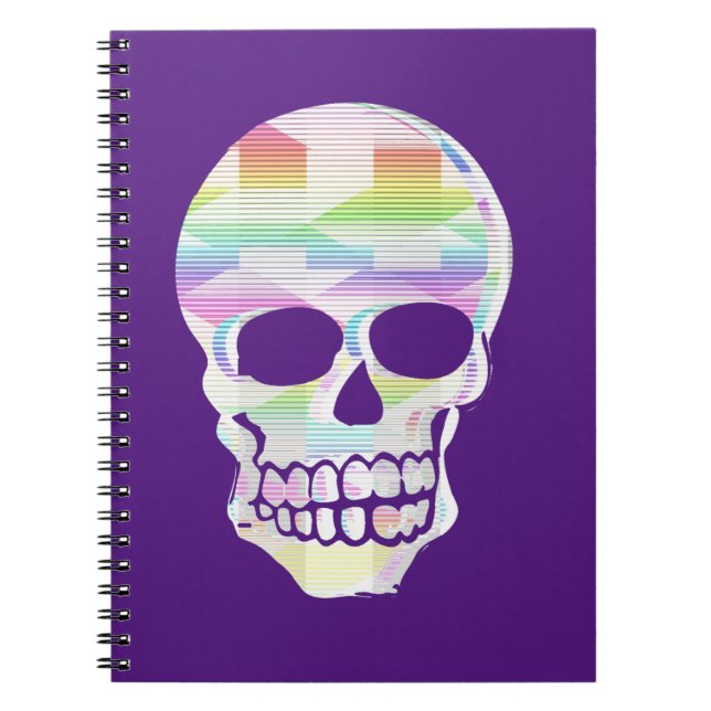  Colour Glitch Skull Notebook (Front)