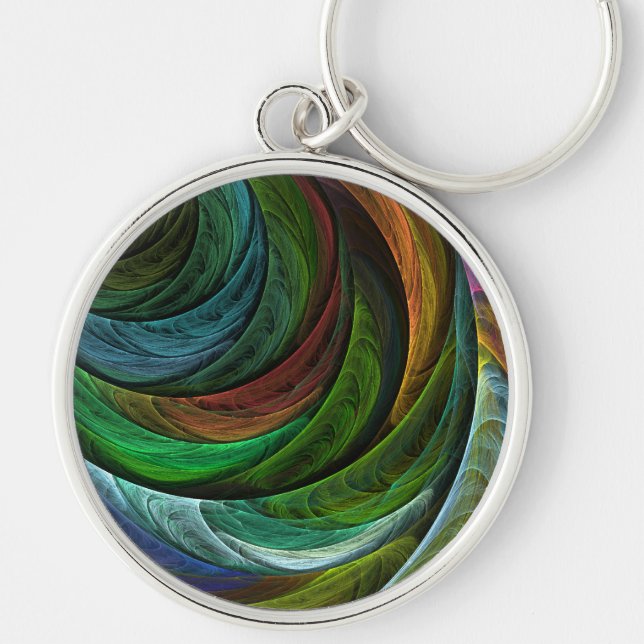 Colour Glory Abstract Art Small Key Ring (Front)