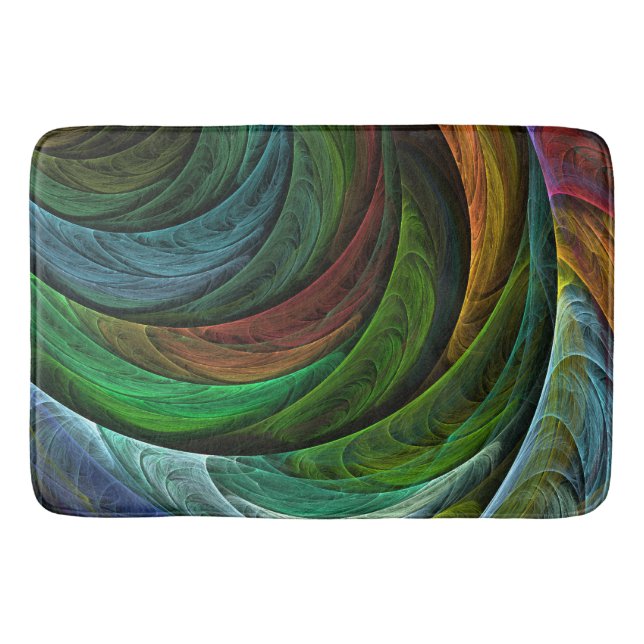 Colour Glory Modern Abstract Art Pattern Elegant Bath Mat (Front)