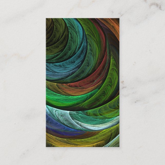 Colour Glory Modern Abstract Art Pattern Elegant Business Card (Front)
