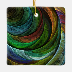 Colour Glory Modern Abstract Art Pattern Elegant Ceramic Tree Decoration