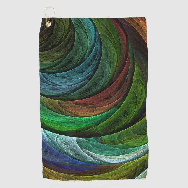 Colour Glory Modern Abstract Art Pattern Elegant Golf Towel (Front)