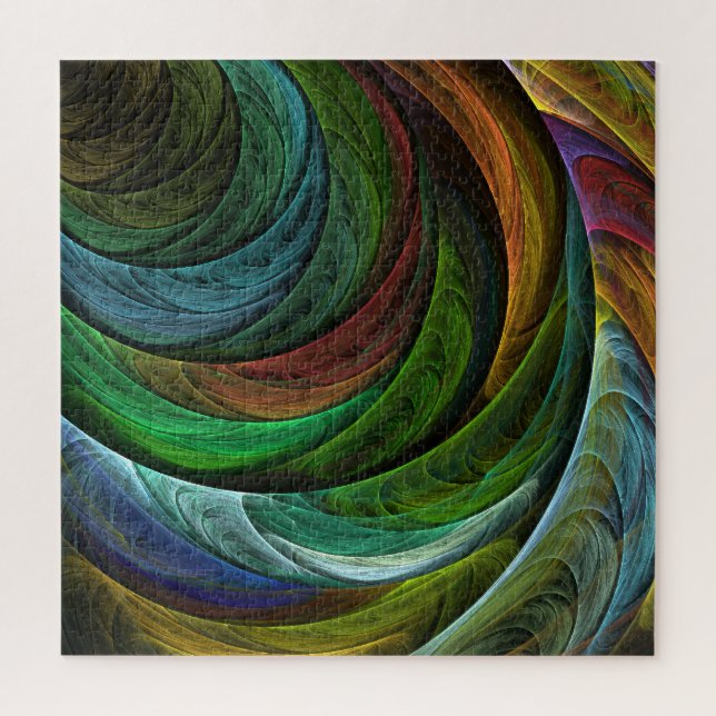 Colour Glory Modern Abstract Art Pattern Elegant Jigsaw Puzzle (Vertical)