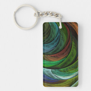 Colour Glory Modern Abstract Art Pattern Elegant Key Ring