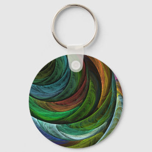 Colour Glory Modern Abstract Art Pattern Elegant Key Ring