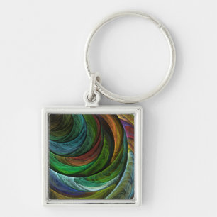 Colour Glory Modern Abstract Art Pattern Elegant Key Ring
