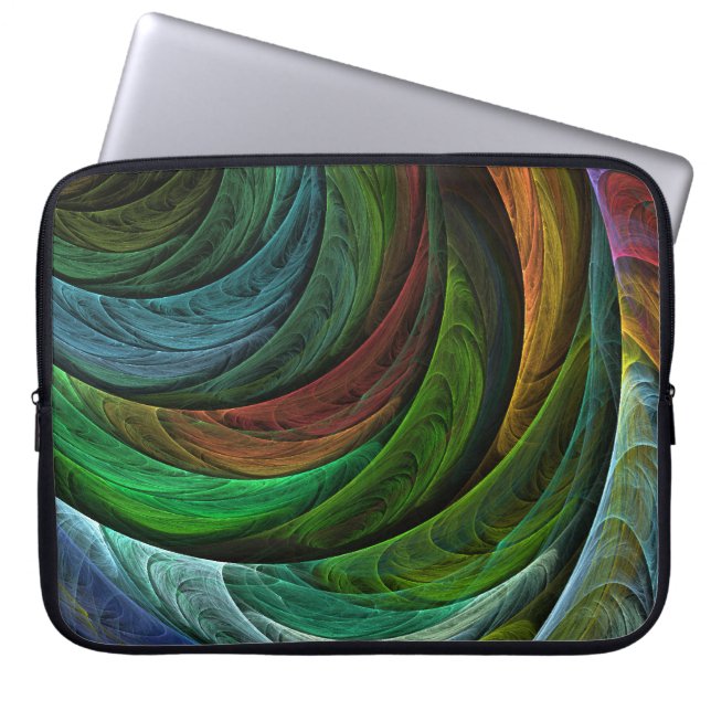 Colour Glory Modern Abstract Art Pattern Elegant Laptop Sleeve (Front)