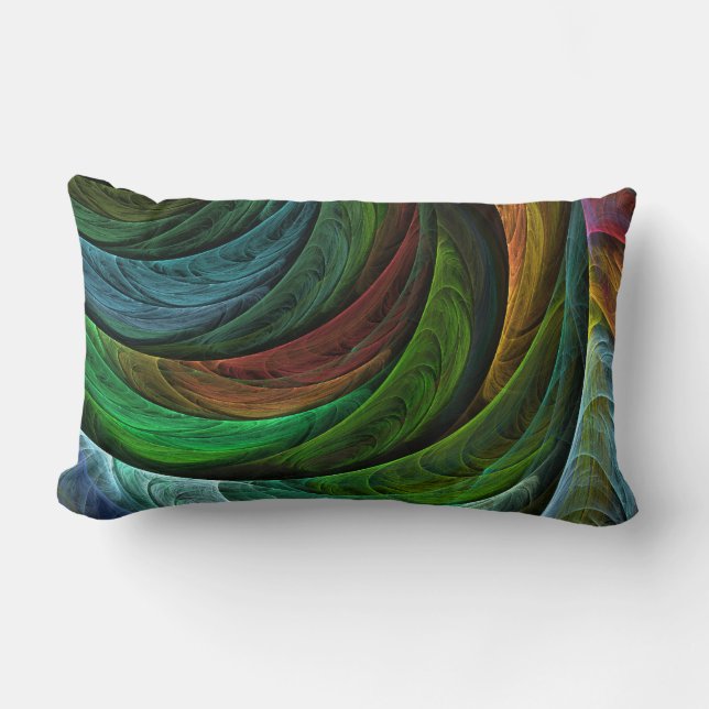 Colour Glory Modern Abstract Art Pattern Elegant Lumbar Cushion (Front)