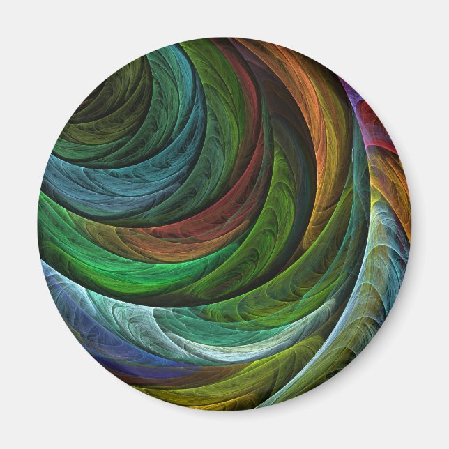 Colour Glory Modern Abstract Art Pattern Elegant Magnet (Front)