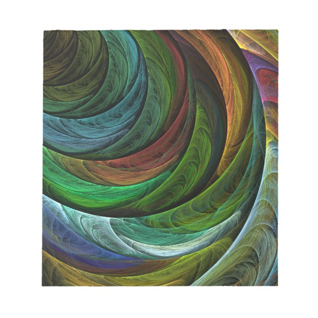 Colour Glory Modern Abstract Art Pattern Elegant Notepad (Front)