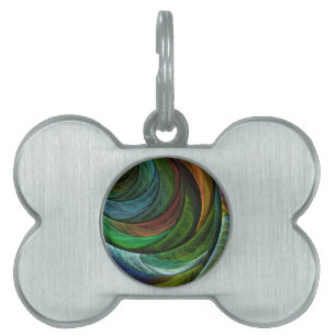 Colour Glory Modern Abstract Art Pattern Elegant Pet Tag