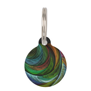 Colour Glory Modern Abstract Art Pattern Elegant Pet Tag