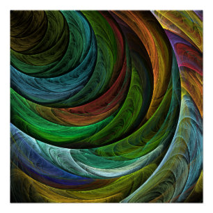 Colour Glory Modern Abstract Art Pattern Elegant Poster