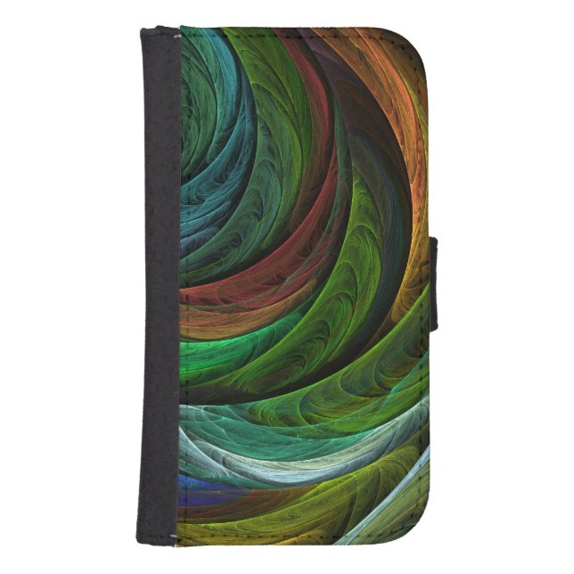 Colour Glory Modern Abstract Art Pattern Elegant Samsung Galaxy Wallet Case (Front)