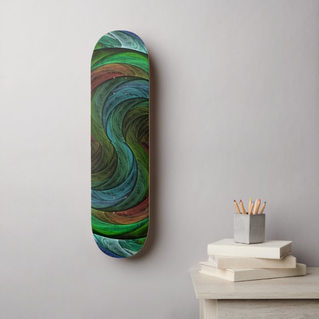 Colour Glory Modern Abstract Art Pattern Elegant Skateboard (Wall Art)