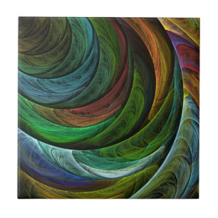 Colour Glory Modern Abstract Art Pattern Elegant Tile