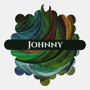 Colour Glory Modern Abstract Art Pattern Elegant Tree Decoration Card