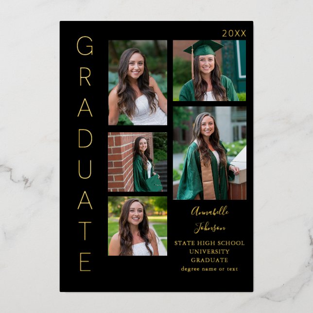 Colour Glow - Black Graduate 6 Multi Photo (Front)