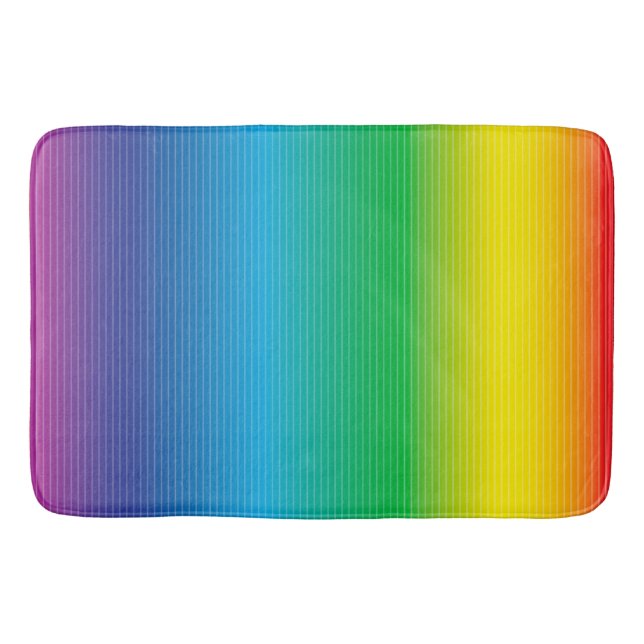 Colour Gradation with Lines Bath Mat (Front)