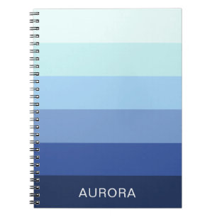 Colour Gradient Back to School - Custom Name  Notebook