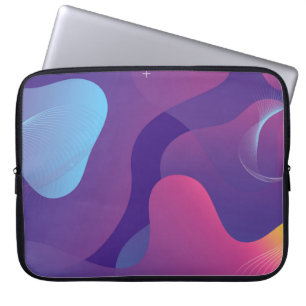Colour gradient background design. Abstract geomet Laptop Sleeve