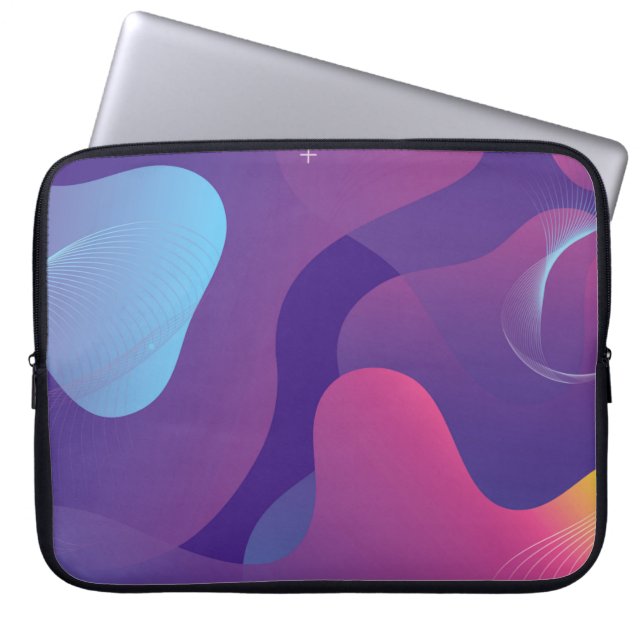 Colour gradient background design. Abstract geomet Laptop Sleeve (Front)