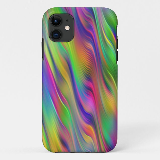 Colour Gradients Shine Waves - violet pink green Case-Mate iPhone Case (Back)