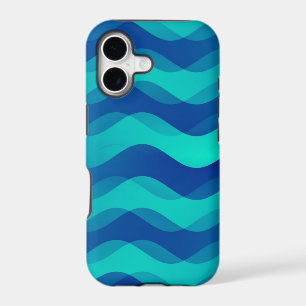 Colour Gradients Waves - blue cyan