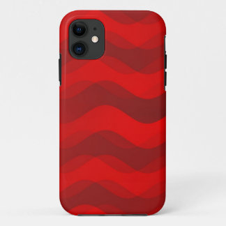 Colour Gradients Waves - love red iPhone 11 Case