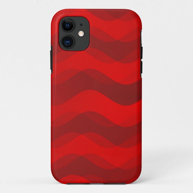 Colour Gradients Waves - love red Case-Mate iPhone Case (Back)