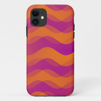 Colour Gradients Waves - orange magenta iPhone 11 Case