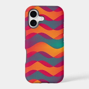 Colour Gradients Waves - orange pink green