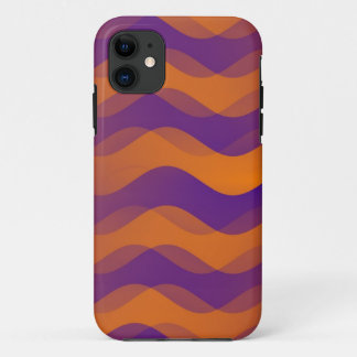 Colour Gradients Waves - orange violet iPhone 11 Case