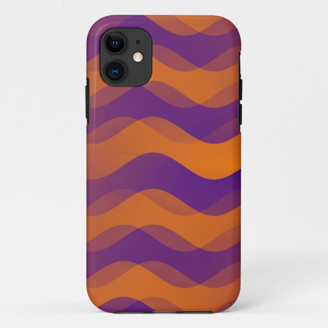 Colour Gradients Waves - orange violet Case-Mate iPhone Case (Back)