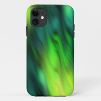 Colour Gradients Waves Shine - green iPhone 11 Case