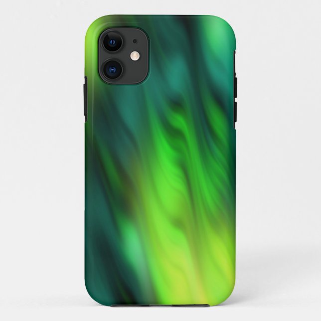 Colour Gradients Waves Shine - green Case-Mate iPhone Case (Back)