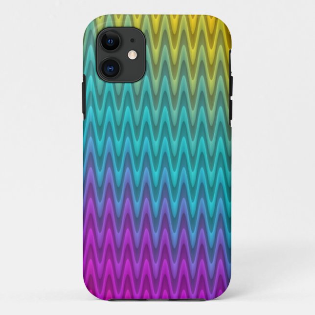 Colour Gradients ZigZag Stripes Case-Mate iPhone Case (Back)