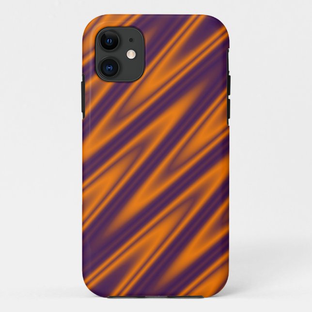 Colour Gradients ZigZag Stripes - orange violet Case-Mate iPhone Case (Back)