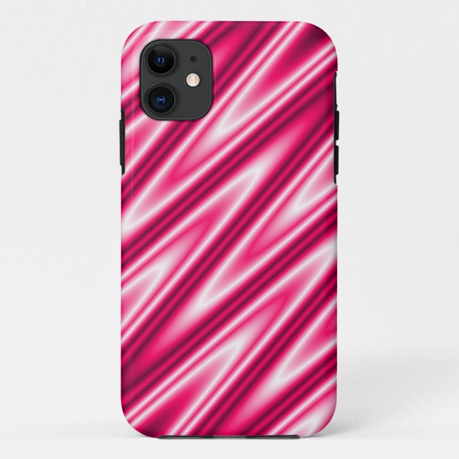 Colour Gradients ZigZag Stripes - pink Case-Mate iPhone Case (Back)