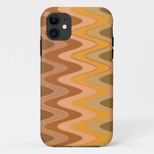 Colour Gradients ZigZag Waves - brown iPhone 11 Case