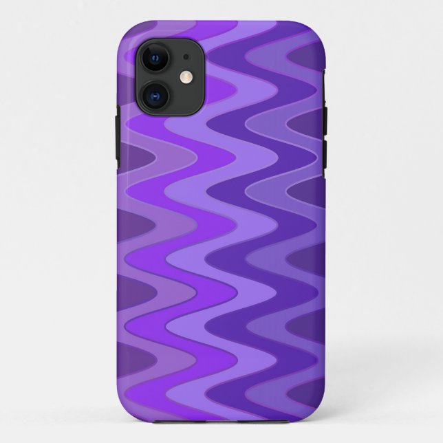 Colour Gradients ZigZag Waves - violet Case-Mate iPhone Case (Back)