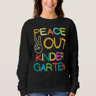Colour Graphic Peace Sign Hand Out Kindergarten Gr Sweatshirt