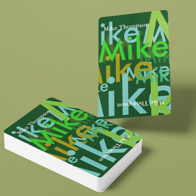 Colour Green Names Playing Cards (custom name)