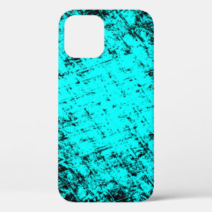 Colour grunge turquoise background. Halftone eleme iPhone 12 Case