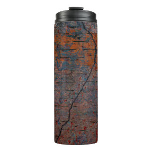 Colour grunge wall background. Various colour patt Thermal Tumbler