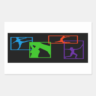 Colour Guard collage Rectangular Sticker
