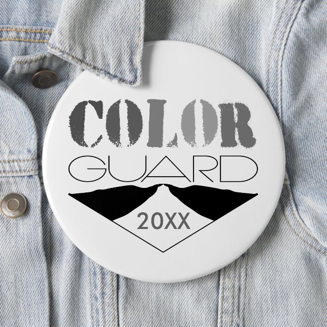 Colour Guard Customisable With Year 6 Cm Round Badge (In Situ)